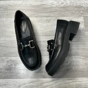 Chucky Lug Sole Vegan Leather Loafers Horsebit Loafers Size 7 1/2 Dark Academia